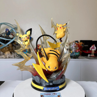 Mô Hình Pokemon Ba Giai Đoạn Tiến Hoá Pichu Pikachu Raichu cao 40cm Ongchumohinh MH750 Toy Đồ Chơi
