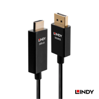 LINDY 林帝 主動式 DisplayPort to HDMI 2.0 HDR 轉接線 2m (40926)