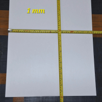 PVC foam board 1mm ukuran 60 cm x 40 cm. pembelian min. 5 pcs dengan harga tertera harga satuan. Put