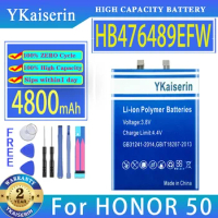 YKaiserin 4800mAh Replacement Battery HB476489EFW For huawei HONOR 50 Batteries