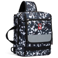 Multi-Functional Skateboard Longboard Carry Bag Outdoor Sport Folding Sling Pack Handbag Shoulder Bag,White