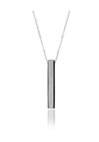 Crudo Leather Craft Puro Bar Necklace - White Gold