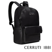 【Cerruti 1881】義大利頂級小牛皮後背包 CEZA06273M(黑色)