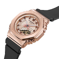 CASIO卡西歐 G-SHOCK 玩美時尚 玫瑰金 金屬錶殼 八角形錶殼 GM-S2100PG-1A4_40.4mm