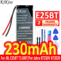 230mAh KiKiss Powerful Battery For JBL E25BT T110BT For Sony Ericsson For Jabra BT250V BT2020/4010 VH110 BT2010/500V JX10