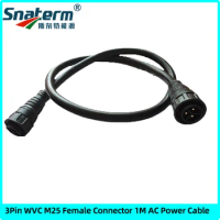 1M 3PinsX4mm Cable-M25 male to male 1meters Power Cord suit for WVC 600/700W/1600W/2800W Micro on gird solar Inverter