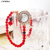 SINOBI Fashion Woman Jewelry Watches Original Design Butterfly Women's Quartz Wristwatches Ladies Top Luxury Clock Relogio