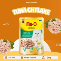 makanan basah kucing MEO ME-O DELITE POUCH sachet saset 70gr 70 gram wet cat food TUNA CHICKEN FLAKE