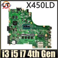Notebook MAINboard For ASUS X450LD A450LD P450LD F450LD K450LD X450LA Laptop Motherboard I3 I5 I7 CPU RAM/4GB UMA/GT820M