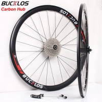BUCKLOS 700C Road Bike Wheelset Matte Carbon Bicycle Wheelset Tubeless Rims for V Brake Presta (F/V) Cycling Parts Free Shipping