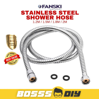 HSB Stainless Steel Shower Hose (Brass Nut) Flexible Hose for Bidet Pipe Connector Tube Inlet Valve 