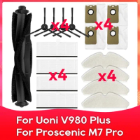 Fit For Proscenic M7 Pro, Kyvol Cybovac S31, HONITURE Q6, Uoni V980 Plus Robot Vacuum Part Main Side Brush Filter Mop Dust Bag