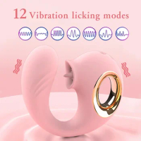 Powerful Clitoral Vibrator Tougue Licking G Spot Clitoral Stimulator Sucker Vacuum Dildo Sex Toys Female Goods for Adults 18
