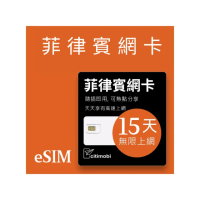【citimobi】eSIM菲律賓15天吃到飽2GB日高速流量(網卡 菲律賓上網 菲律賓網路 宿霧 eSIM)