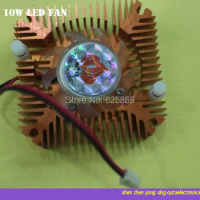 Free shipping 10pcs 5W 10W High Power Led Heatsink With Fan Aluminium Cooling For 5W/10W Led 12V