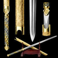 Han Dynasty Sword High quality Furniture Decoration Sword Chinese Traditional Handmade Sword High end Collection Sword Warrior S