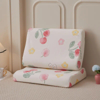 Sarung Bantal Lateks, Kapas Tulen, Sarung Bantal Getah Tunggal, 50x30cm, Busa Memori, Penutup Kepala