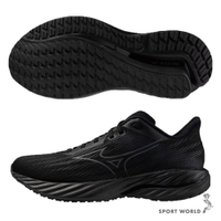 Mizuno 美津濃 慢跑鞋 女鞋 4E超寬楦 WAVE INSPIRE 21 黑【運動世界】J1GD254603
