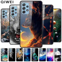 Tempered Glass Phone Cases for Samsung Galaxy A32 4G 5G Hard PC Fundas Back Covers for Galaxy A52 A52s A72 Shells Capa A 32 52 S