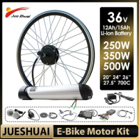 EBike Conversion Kit with Battery 36V 250W 350W 500W EBike Brushless Front Rear Hub Motor Bike Wheel kit bicicleta electrica
