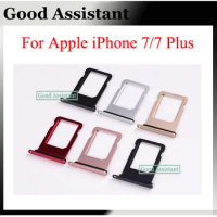 For Apple iPhone 7 iPhone7 7G iPhone 7 Plus iPhone7 7Plus 7P Sim Tray Micro SD Card Holder Slot Parts Sim Card Adapter A1661