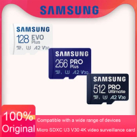 SAMSUNG 128GB 64GB 256GB A2 U3 4K Micro SD EVO PLUS Ultimate Pro Micro SD Card SD/TF Flash Card U1 A1 512GB Memory Cards microSD