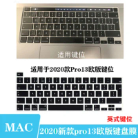 Keyboard Cover Skin　Silicone English Euro For 2020 Macbook Pro 13 Inch A2338 M1 A2289 A2251 &amp; 2019 Macbook Pro 16 Inch A2141