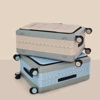 可摺疊20吋登機箱 多功能創新一件式設計行李箱 小型拉桿箱學生萬向輪密碼箱 旅行箱