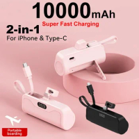 10000mAh Mini Portable PowerBank 22W Super Fast Charging External Battery PowerBank Type-C IOS For iPhone Samsung Huawei Xiaomi
