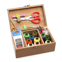 針線包 針線盒套裝針線包家用韓國縫紉線針線收納盒十字繡工具實木針線盒『CM46553』