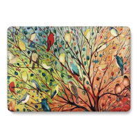 For Macbook Pro 13 Inch Case 2022-2016 Cute Laptop Pro 14 M1 M2 2021 2022 Cover for Macbook Air 13 M3 2024 Painting Birds Shell