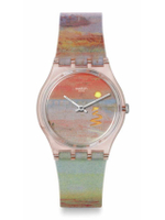 นาฬิกาข้อมือยูนิเซ็กส์ Swatch Originals รุ่น TURNER'S SCARLET SUNSET SO28Z700 สีชมพู