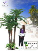大型仿真椰子樹室內外裝飾商場落地熱帶植物假棕櫚樹塑料綠植盆栽