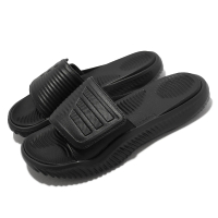 【adidas 愛迪達】拖鞋 Alphabounce Slide 2.0 黑 男鞋 女鞋 緩震 魔鬼氈 一片拖 休閒 愛迪達(GY9416)