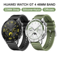 22mm Strap for Huawei watch GT 4 46mm Watch band Soft Silicone+Nylon Woven Bracelet for Huawei GT2 Pro GT3 Pro SE 46MM GT Runner