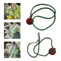 Vòng Cổ Đính Cườm, Nhiều Lớp, Vòng Cổ Mặt Dây Chuyền Cà Chua, Phong Cách Bohemian, Vòng Cổ Xương Đòn