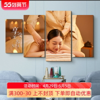 美容院裝飾畫皮膚管理宣傳海報高檔會所背景墻壁畫中醫養生館掛畫