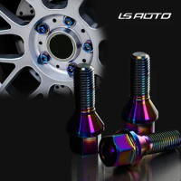 Car Titanium Alloy Lug Bolts Rainbow Wheel bolts Titanium wheel bolt M12x1.5 For BMW standard length