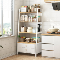 廚房置物架落地多層家用帶抽屜儲物柜多功能碗柜置物柜鍋具收納架