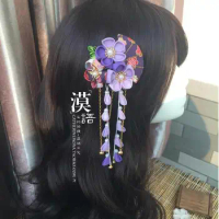 Multiple Colour Kimono Hairpin Woman Hair Clip Cosplay Hanfu Japanese Hair Accessories Headdress Beautiful Hand-made Headwear