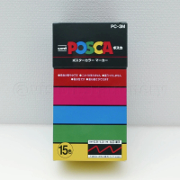 【日本 UNI 三菱】POSCA 水性麥克筆 - 細字圓頭》15 色組