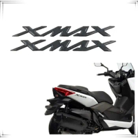 2Pcs Motorcycle 3D XMAX Sticker Carbon Fiber for YAMAHA XMAX125 X-MAX 125 250 300 400 Logo Decal Motorcycle Decoration