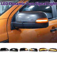 Smoked LED Dynamic Turn Signal Light Side Mirror Flashing Light for Ford Everest 2015-2019 Ranger T6 Raptor Wildtrak