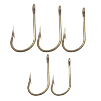 25/100pcs Fishing Hook Inverted Sea Hook With Loop 2X Reinforced Road Hooks For Long-distance Sea Fishing For Fresh/salt Water