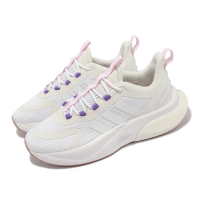 【adidas 愛迪達】慢跑鞋 AlphaBounce+ 女鞋 白 粉紅 多功能 緩震 訓練 運動鞋 愛迪達(HP6150)