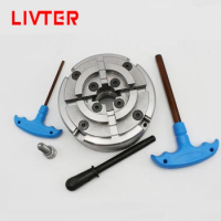 LIVTER 5 inch / 125mm 4 jaw wood lathe chuck for woodworking turning machine