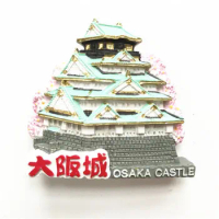 resin refrigerator sticker osaka castle japan