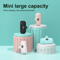 Mini Capsule Power Bank 5000mAh PD Fast Charging Power Bank Portable External Battery For IPhone Xiaomi Wireless Power Bank