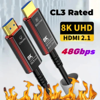 Long 8K HDMI 2.1 Cable [in-Wall CL3 Rated, 48Gbps, Performance Cord] 8K60Hz 4K120HzCompatible for PS5/4, SoundBar, AVR, UHD TV