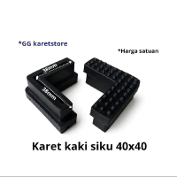 Karet Siku 40x40/Karet Kaki rak siku lobang/Karet Kaki Besi Siku